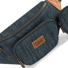 LEE58-004  LEE Denim Canvas Belt Bag With Mini Pouch