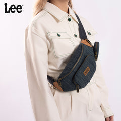 LEE58-004  LEE Denim Canvas Belt Bag With Mini Pouch