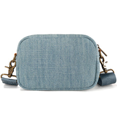 LEE58-005  LEE Denim Canvas Shoulder/Crossbody Bag with Detachable Mini Pouch