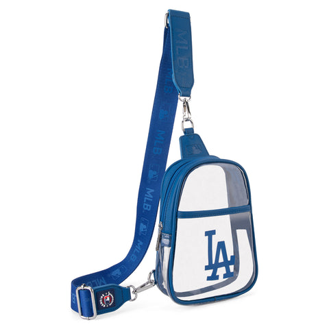 MLB-LA30-001BL  MLB Los Angeles Dodgers Clear Mini Sling Stadium Bag