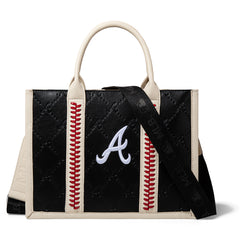 MLB-AB100-100   MLB Atlanta Braves Team Whipstitch Tote/Crossbody