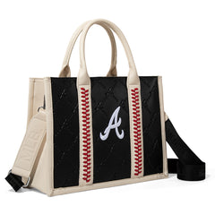 MLB-AB100-100   MLB Atlanta Braves Team Whipstitch Tote/Crossbody