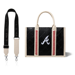 MLB-AB100-100   MLB Atlanta Braves Team Whipstitch Tote/Crossbody