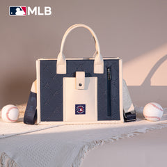 MLB-AB100-100   MLB Atlanta Braves Team Whipstitch Tote/Crossbody