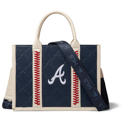 MLB-AB100-100   MLB Atlanta Braves Team Whipstitch Tote/Crossbody