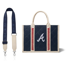 MLB-AB100-100   MLB Atlanta Braves Team Whipstitch Tote/Crossbody