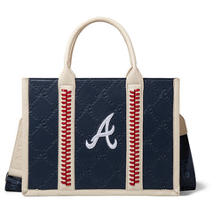 MLB-AB100-100   MLB Atlanta Braves Team Whipstitch Tote/Crossbody