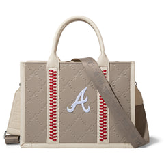 MLB-AB100-100   MLB Atlanta Braves Team Whipstitch Tote/Crossbody