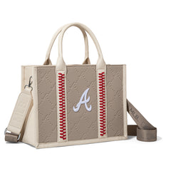 MLB-AB100-100   MLB Atlanta Braves Team Whipstitch Tote/Crossbody