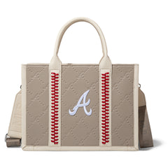 MLB-AB100-100   MLB Atlanta Braves Team Whipstitch Tote/Crossbody