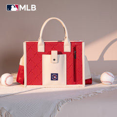 MLB-AB100-100   MLB Atlanta Braves Team Whipstitch Tote/Crossbody