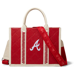 MLB-AB100-100   MLB Atlanta Braves Team Whipstitch Tote/Crossbody