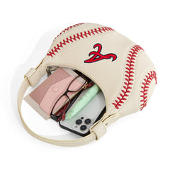 MLB-AB101  MLB Atlanta Braves Team Hobo Bag/Shoulder Bag