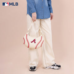 MLB-AB101  MLB Atlanta Braves Team Hobo Bag/Shoulder Bag