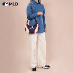 MLB-AB101  MLB Atlanta Braves Team Hobo Bag/Shoulder Bag