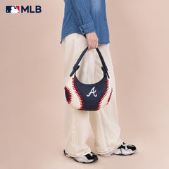 MLB-AB101  MLB Atlanta Braves Team Hobo Bag/Shoulder Bag