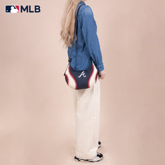 MLB-AB101  MLB Atlanta Braves Team Hobo Bag/Shoulder Bag