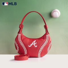 MLB-AB101  MLB Atlanta Braves Team Hobo Bag/Shoulder Bag