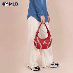 MLB-AB101  MLB Atlanta Braves Team Hobo Bag/Shoulder Bag