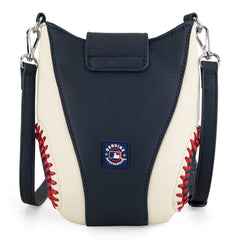 MLB-AB105  MLB Atlanta Braves Team Baseball Stitch Crossbody -Blue