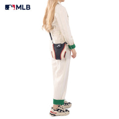 MLB-AB105  MLB Atlanta Braves Team Baseball Stitch Crossbody -Blue