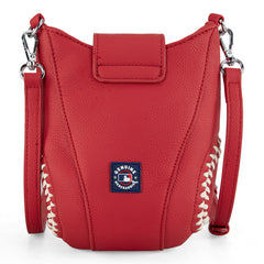 MLB-AB105  MLB Atlanta Braves Team Baseball Stitch Crossbody -Red