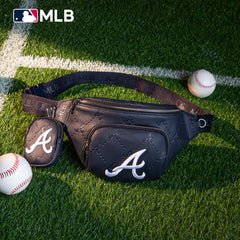 MLB-AB20-320  MLB Atlanta Braves Team Fanny Pack Belt Sling Bag