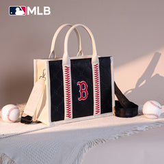 MLB-BR100-100   MLB Boston Red Sox Team Whipstitch Tote/Crossbody