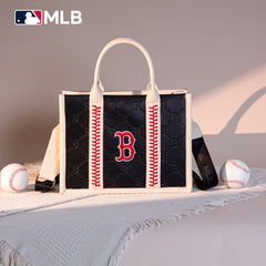 MLB-BR100-100   MLB Boston Red Sox Team Whipstitch Tote/Crossbody