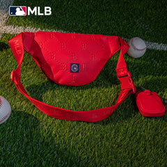 MLB-BR20-320  MLB Boston Red Sox Team Fanny Pack Belt Sling Bag