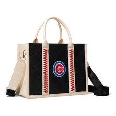 MLB-CU100-100   MLB Chicago Cubs Team Whipstitch Tote/Crossbody