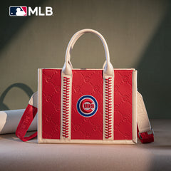 MLB-CU100-100   MLB Chicago Cubs Team Whipstitch Tote/Crossbody