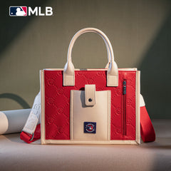 MLB-CU100-100   MLB Chicago Cubs Team Whipstitch Tote/Crossbody