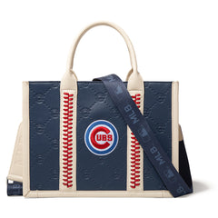 MLB-CU100-100   MLB Chicago Cubs Team Whipstitch Tote/Crossbody