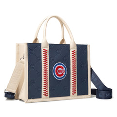 MLB-CU100-100   MLB Chicago Cubs Team Whipstitch Tote/Crossbody