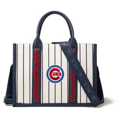 MLB-CU100-100   MLB Chicago Cubs Team Whipstitch Tote/Crossbody