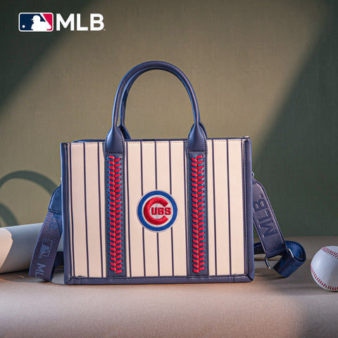 MLB-CU100-100   MLB Chicago Cubs Team Whipstitch Tote/Crossbody