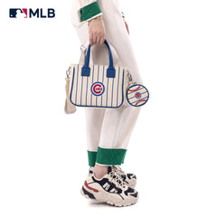 MLB-CU103 MLB  Chicago Cubs Team Tote/Crossbody with Baseball Coin Pouch