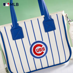 MLB-CU103 MLB  Chicago Cubs Team Tote/Crossbody with Baseball Coin Pouch