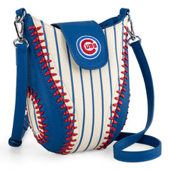 MLB-CU105   MLB Chicago Cubs Team Baseball Stitch Crossbody -Stripe