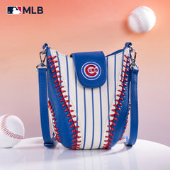 MLB-CU105   MLB Chicago Cubs Team Baseball Stitch Crossbody -Stripe