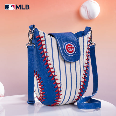 MLB-CU105   MLB Chicago Cubs Team Baseball Stitch Crossbody -Stripe