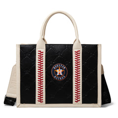 MLB-HA100-100   MLB Houston Astros Team Whipstitch Tote/Crossbody