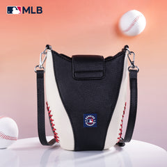 MLB-HA105  MLB Houston Astros Team  Baseball Stitch Crossbody -Black