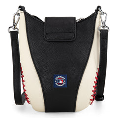 MLB-HA105  MLB Houston Astros Team  Baseball Stitch Crossbody -Black