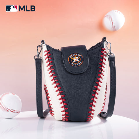 MLB-HA105  MLB Houston Astros Team  Baseball Stitch Crossbody -Navy