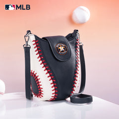 MLB-HA105  MLB Houston Astros Team  Baseball Stitch Crossbody -Navy