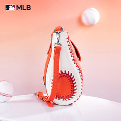 MLB-HA105  MLB Houston Astros Team  Baseball Stitch Crossbody -  Orange