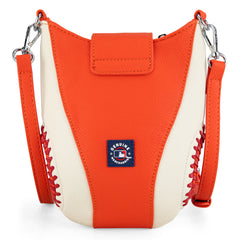 MLB-HA105  MLB Houston Astros Team  Baseball Stitch Crossbody -  Orange