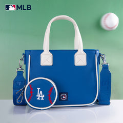 MLB-LA103   MLB  Los Angeles Dodgers Team Tote/Crossbody with Baseball Coin Pouch